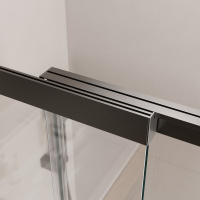 Душевая шторка на ванну с фиксированным креплением одной створки CEZARES SLIDER-FIX-VF-11-90/150-C-GM - Gidratop.ru изображение