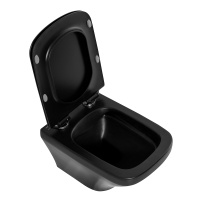 Унитаз подвесной безободковый BelBagno SELA, черный BB3201CHR-MB/BB3201SC-MB - Gidratop.ru изображение