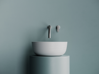 Раковина накладная круглая 356x356x135, цвет белый матовый - Gidratop.ru изображение