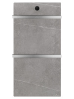 Полотенцесушитель электрический с каменной плитой Серый мрамор WONZON & WOGHAND STUTTGART, Брашированный никель (WW-A502-BR) - Gidratop.ru изображение