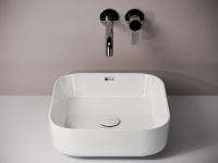 Умывальник чаша ELEMENT2 накладная квадратная 400x400x140мм - Gidratop.ru изображение