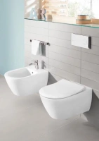 Подвесной безободковый унитаз Villeroy & Boch Subway 2.0 с покрытием AntiBac и CeramicPlus, альпийский белый, 5614R0T2 - Gidratop.ru изображение