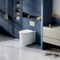 Унитаз ABBER Bequem AC1127 подвесной белый, безободковый, смыв торнадо и струйный смыв - Gidratop.ru изображение