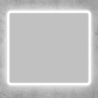 Зеркало с встроенным светильником и кнопочным выключателем SPC-MAR-900-800-LED-BTN, 12W, 220-240V, 900x30x800 - Gidratop.ru изображение