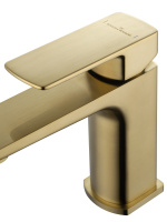 Смеситель для раковины WONZON & WOGHAND EDGE, Брашированное золото (WW-88139003-BG) - Gidratop.ru изображение