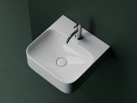 Умывальник AURA с 1 отверстием для смесителя, без перелива 430x390x135мм - Gidratop.ru изображение