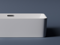 Умывальник чаша накладная прямоугольная со сливом переливом Element 600x380x140мм - Gidratop.ru изображение