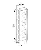 Шкаф-пенал Keuco Plan 32931 300002 подвесной 50 см, матовый белый, петли справа - Gidratop.ru изображение