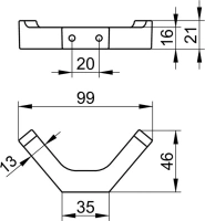 Крючок для полотенца двойной Keuco Edition 11 11115130000, хром черный шлифованный - Gidratop.ru изображение
