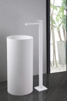 Смеситель ABBER Daheim AF8241W напольный для раковины, белый матовый - Gidratop.ru изображение