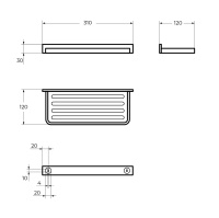 MAXIMA CZR-F-8917A Полка, 330х127 - Gidratop.ru изображение