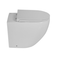Унитаз приставной безободковый BelBagno SFERA-R BB2141CBR/BB902SC - Gidratop.ru изображение