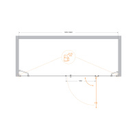 Душевая дверь CEZARES VERONA-W-B-13-90+60/40-C-Cr - Gidratop.ru изображение