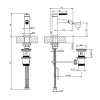 GESSI INGRANAGGIO смеситель для биде на 1 отверстие, однорычажный , цвет Black Metal Brushed PVD - Gidratop.ru изображение