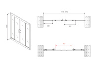 Шторка на ванну ABBER Schwarzer Diamant AG57150 - Gidratop.ru изображение