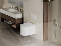 Унитаз ABBER Bequem AC1129 подвесной белый, безободковый, смыв торнадо - Gidratop.ru изображение