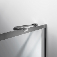 Душевая шторка на ванну VSB-41700CLGM, 700*1400, вороненая сталь, стекло прозрачное - Gidratop.ru изображение