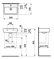 Раковина Laufen Pro 45 х 34 см, белая, 8.1195.1.000.104.1 - Gidratop.ru изображение