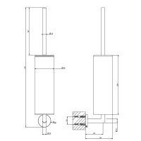 Gessi Tondo ершик настенный черный, цвет: Copper PVD - Gidratop.ru изображение