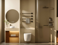 Комплект подвесной унитаз ABBER Bequem AC1100T белый с инсталляцией AC0105 и кнопкой AC0120MW белая матовая - Gidratop.ru изображение