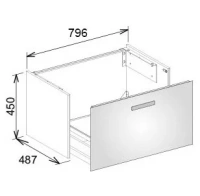 Тумба Keuco Royal Universe 32760 с раковиной 32761 318001, 80 см - Gidratop.ru изображение