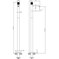 GESSI HABITO DIAMANTATO смеситель для раковины напольный, однорычажный, цвет хром - Gidratop.ru изображение