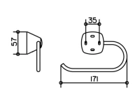 Бумагодержатель Keuco City.2 0276201000 без крышки - Gidratop.ru изображение