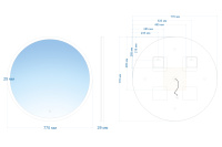 Зеркало ABBER Mond AG6202SL-0.77 с подсветкой, сенсорный выключатель, диммер - Gidratop.ru изображение