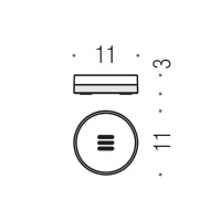 Colombo Mini Мыльница настольная, цвет: PVD нержавеющая сталь/матовое стекло - Gidratop.ru изображение