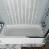 Ванна акриловая Vincea VBT-2S180-FR с каркасом 1800*800*430, пристенная, цвет белый - Gidratop.ru изображение