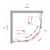 Душевой уголок BelBagno UNO-195-R-2-85-C-Cr - Gidratop.ru изображение