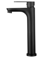 Смеситель для раковины высокий WONZON & WOGHAND ALFA, Черный матовый (WW-A40232-MB) - Gidratop.ru изображение