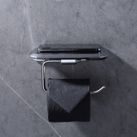 Бумагодержатель с полкой для телефона ABBER Nord AA1530 хром - Gidratop.ru изображение