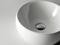 Умывальник чаша накладная круглая  Element 395x395x155мм - Gidratop.ru изображение