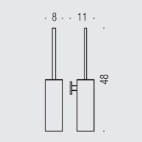 Colombo Look Ершик подвесной, цвет: PVD нержавеющая сталь - Gidratop.ru изображение