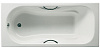 Чугунная ванна Roca Malibu 160x70 2334G0000 с отверстиями для ручек, с антискользящим покрытием - Gidratop.ru изображение