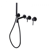 Смеситель ABBER Wasser Kreis AF8130B для ванны скрытого монтажа, черный матовый - Gidratop.ru изображение