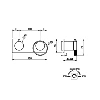 Gessi Anello встраиваемый однорычажный смеситель на 2 выхода с перекл. (внешние части), цвет: хром - Gidratop.ru изображение