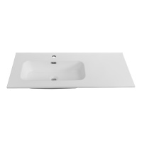 Керамическая раковина, чаша слева, CZR-8095-100-L, 1010x460x170 - Gidratop.ru изображение