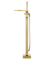 Смеситель для ванны напольного монтажа WONZON & WOGHAND FIT, Брашированное золото (WW-88649009- BG) - Gidratop.ru изображение