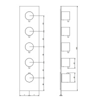 GESSI 316 встраиваемый термостатический смеситель на 4 источника, резьба 3/4 (внешние части), цвет: Black XL - Gidratop.ru изображение