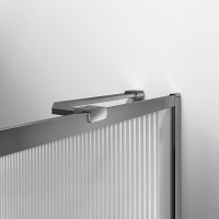 Душевая шторка на ванну VSB-41700FLGM, 700*1400, вороненая сталь, стекло рифленое - Gidratop.ru изображение