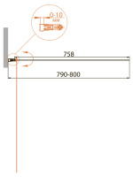шторка на ванну CEZARES RELAX-V-1-80/140-C-Bi - Gidratop.ru изображение