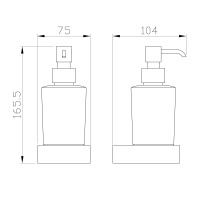 Дозатор мыла WONZON & WOGHAND LOTTE, Темный графит (WW-8333-BGM) - Gidratop.ru изображение