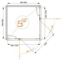 Душевой уголок CEZARES BERGAMO-W-A-2-100-C-Cr - Gidratop.ru изображение