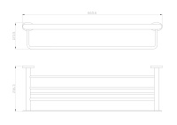 Полотенцедержатель с полкой WONZON & WOGHAND FIRST, Хром (WW-8481) - Gidratop.ru изображение