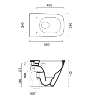 Catalano Green Унитаз напольный 55*37, безободковый, цвет белый глянцевый - Gidratop.ru изображение