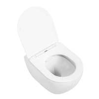 Комплект 4 в 1 Унитаз подвесной Cezares STYLUS CZR-513-TH-R с сиденьем CZR2316SC + Система инсталляции для унитазов BelBagno BB026 с кнопкой смыва BB051CR - Gidratop.ru изображение