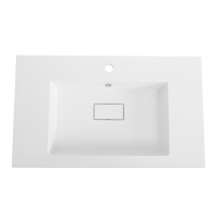 раковина из искусственного мрамора, 800x480x142, CZR-800/480-LV-MR-PRS - Gidratop.ru изображение