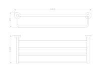 Полотенцедержатель с полкой WONZON & WOGHAND EASY, Хром (WW-8181) - Gidratop.ru изображение